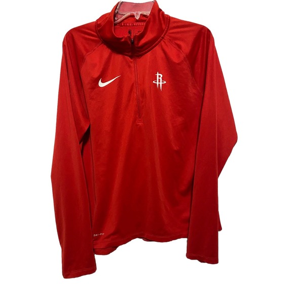 Nike Tops - Houston Rockets Nike Womens Slim Fit Dri Fit 1/2 Zip Pullover Jacket XL
